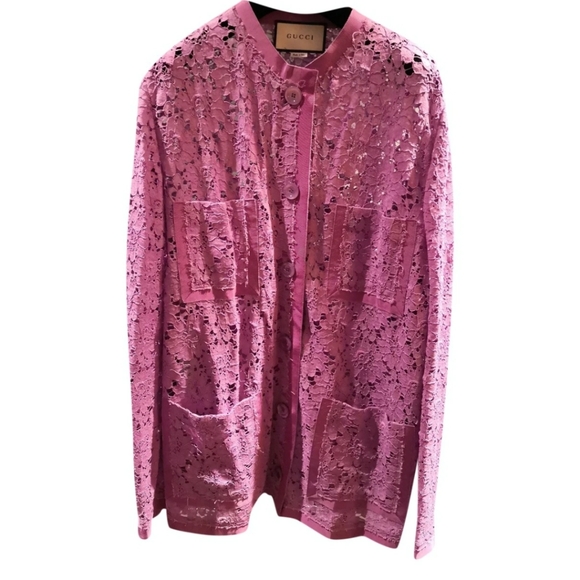 Gucci purple lace cardigan jacket - Picture 1 of 8